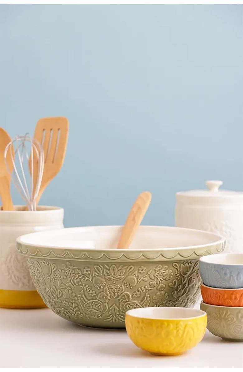 MASON CASH Home to Roost Size 12 Mixing Bowl, 4.25 Quart, Alternate, color, Green