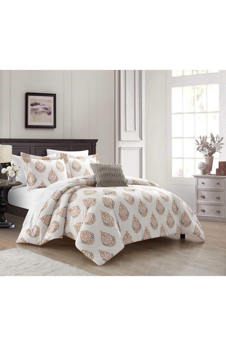 CHIC Clairessa Floral Medallion Pattern Comforter Set, Alternate, color, 