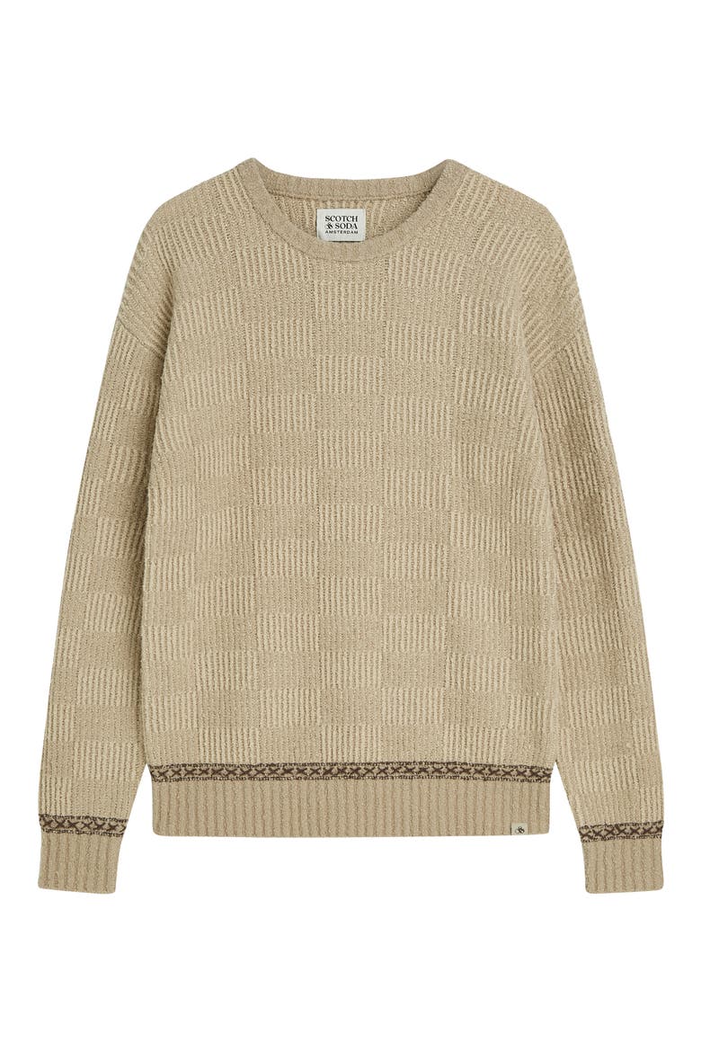 Chenille Structured Pullover Sweatshirt, Alternate, color, PURE CASHMERE