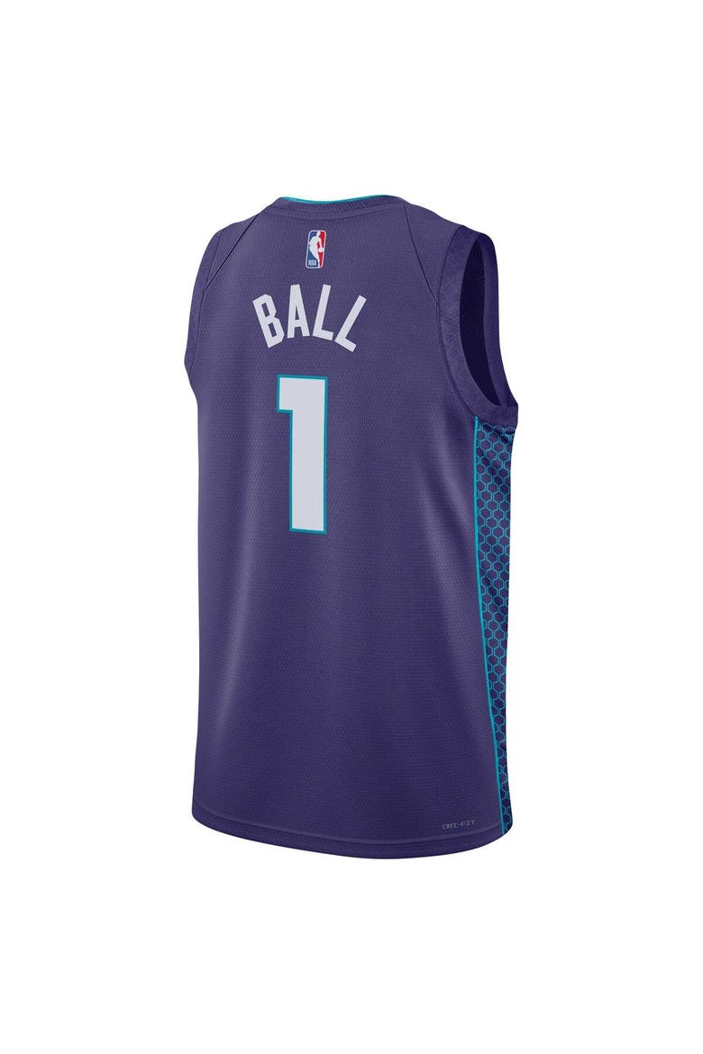 Unisex Jordan Brand LaMelo Ball Purple Charlotte Hornets Swingman Jersey - Statement Edition, Alternate, color, Purple