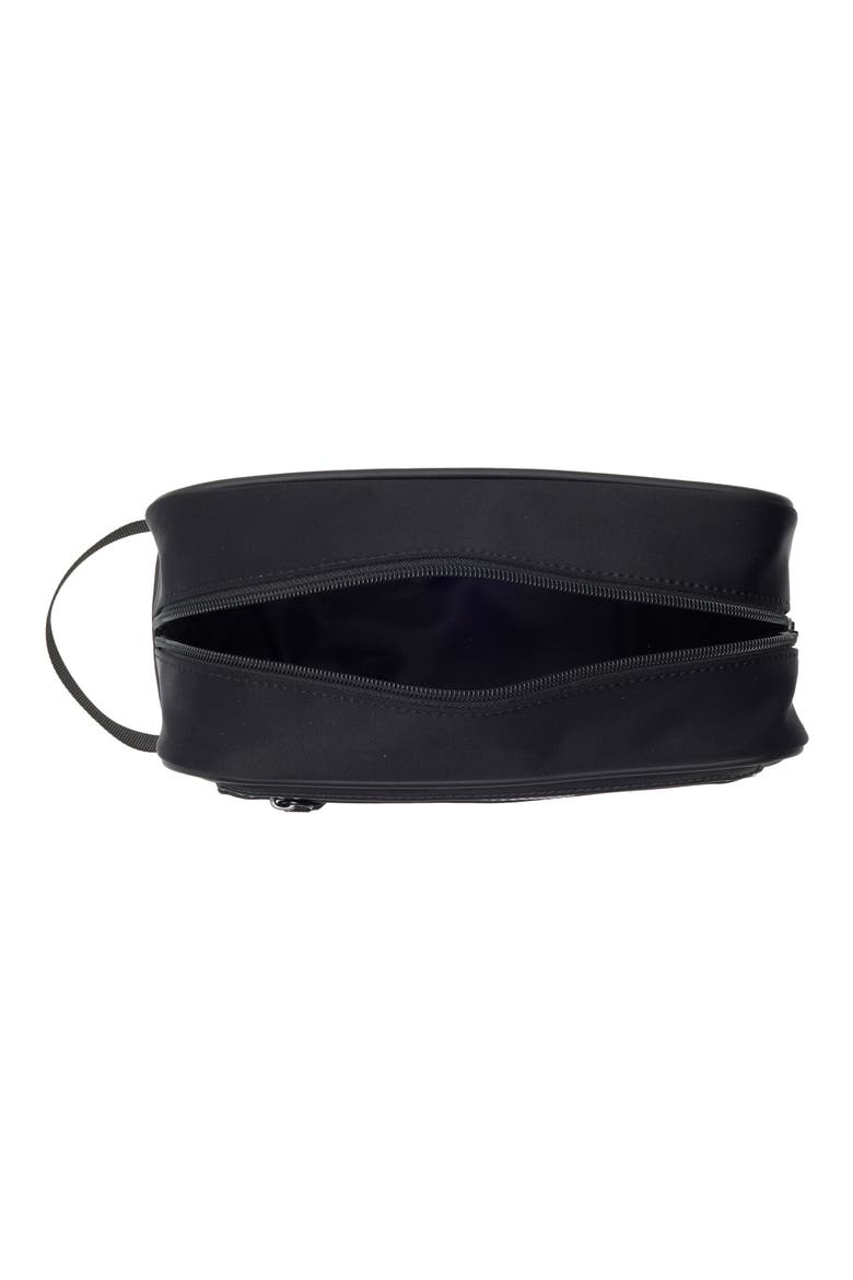 Satin Finish Zip Top Dopp Kit, Alternate, color, BLACK