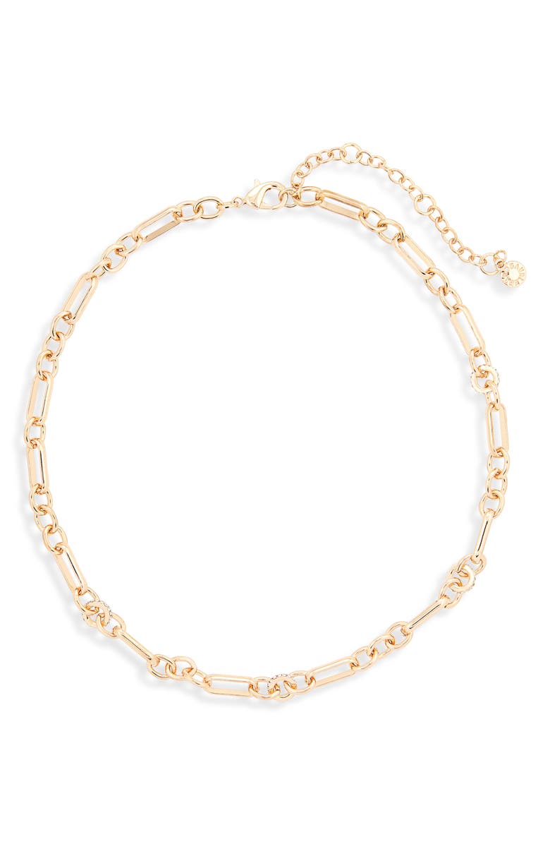 BaubleBar Chain Link Necklace, Alternate, color, Gold