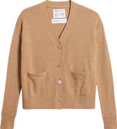CISSA Button-Up Wool & Cashmere Wrap Cardigan