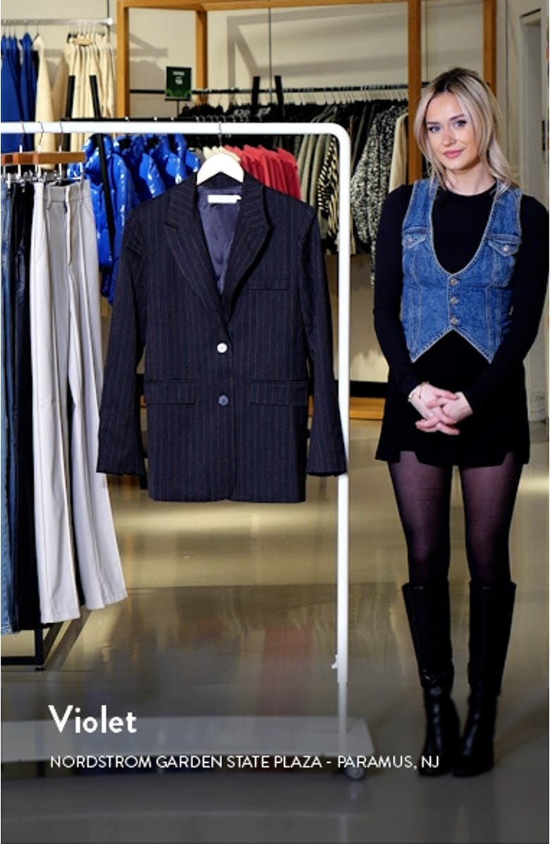 Pauline Oversize Pinstripe Blazer, sales video thumbnail