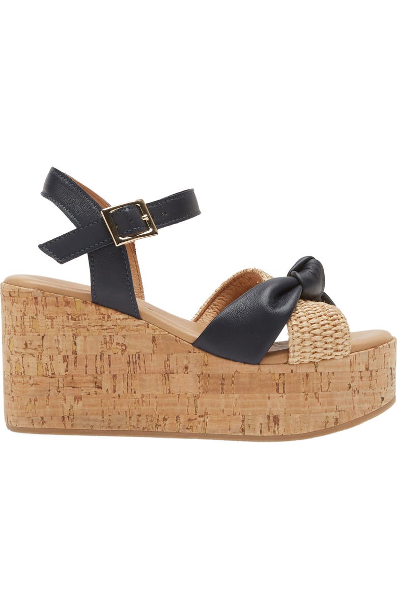Cordani Jaylin Platform Wedge Sandal, Alternate, color, Navy