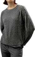 Lilysilk Women's Baby Cashmere Cable-knit Sweater