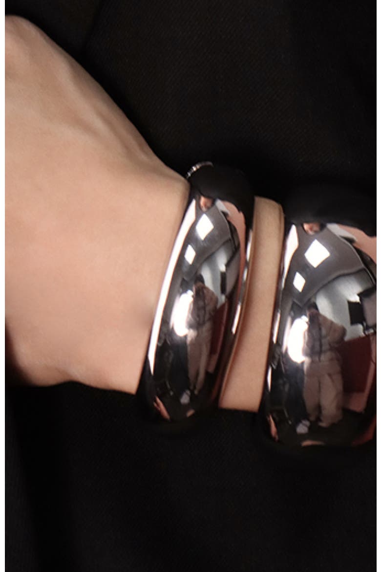 Drop Bangle, Alternate, color, Silver