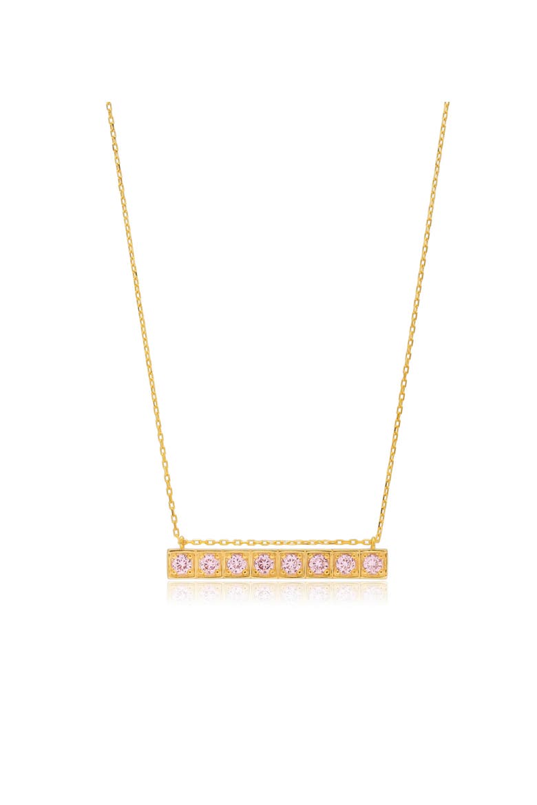 Pink Bar Pendant, Main, color, Gold