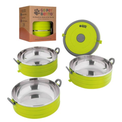 Travel Dog Bowls, Set of 3 Interlocking Bowls