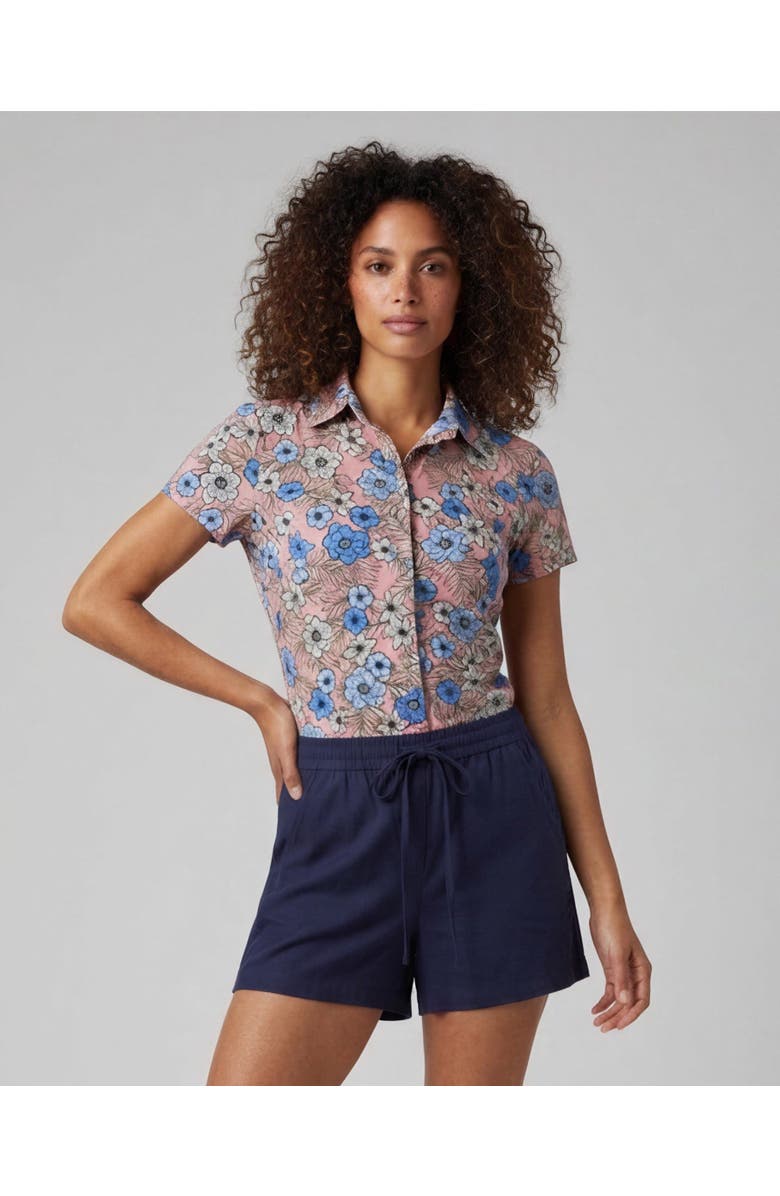 Lords of Harlech Tropical Mix Womens Printed Shirt, Main, color, Tropical Mix Coral