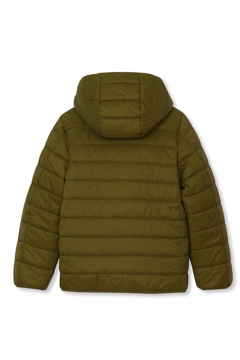Boys Water Resistant Reversible Hooded Jacket, Alternate, color, Avocado Green/Dark Navy