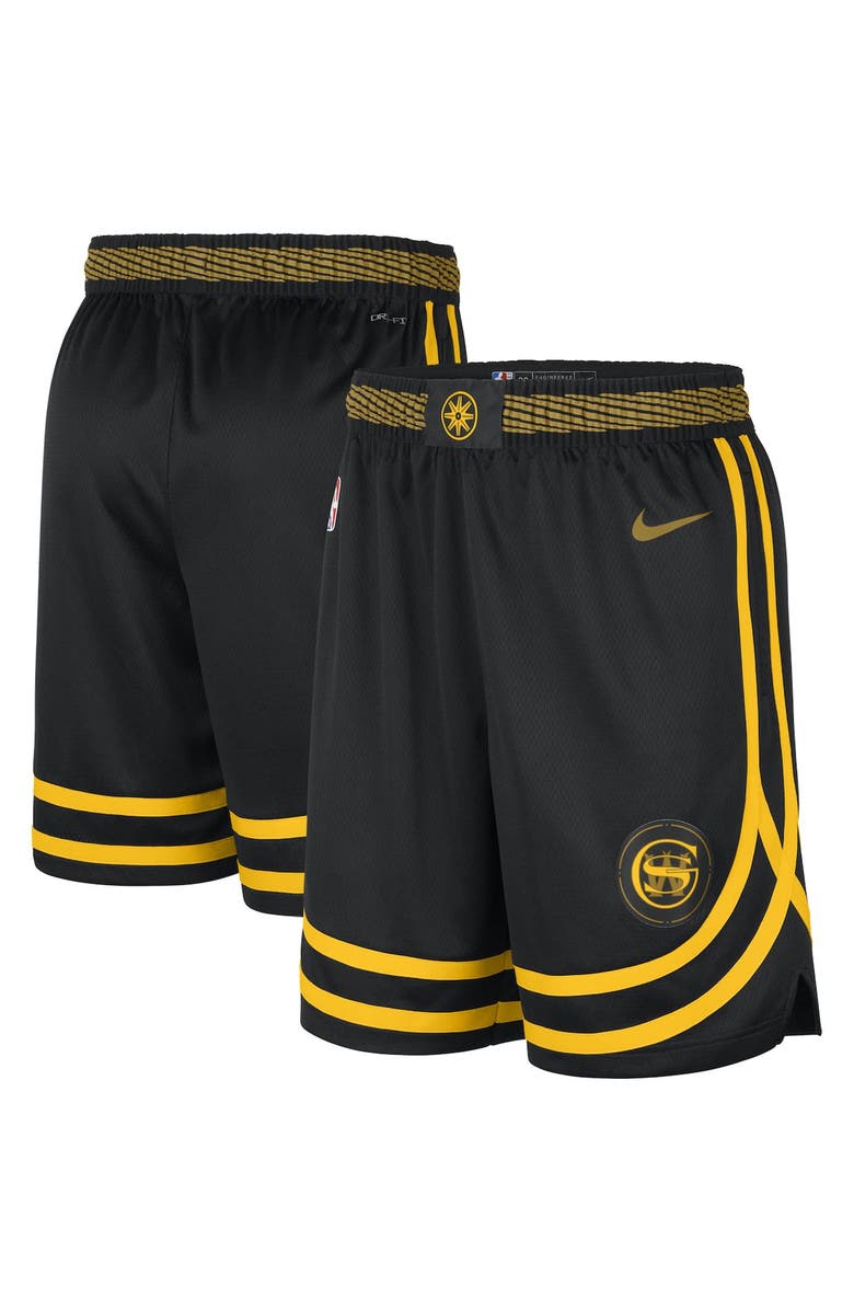 Nike Men's Nike  Black Golden State Warriors 2023/24 City Edition Swingman Shorts, Main, color, 