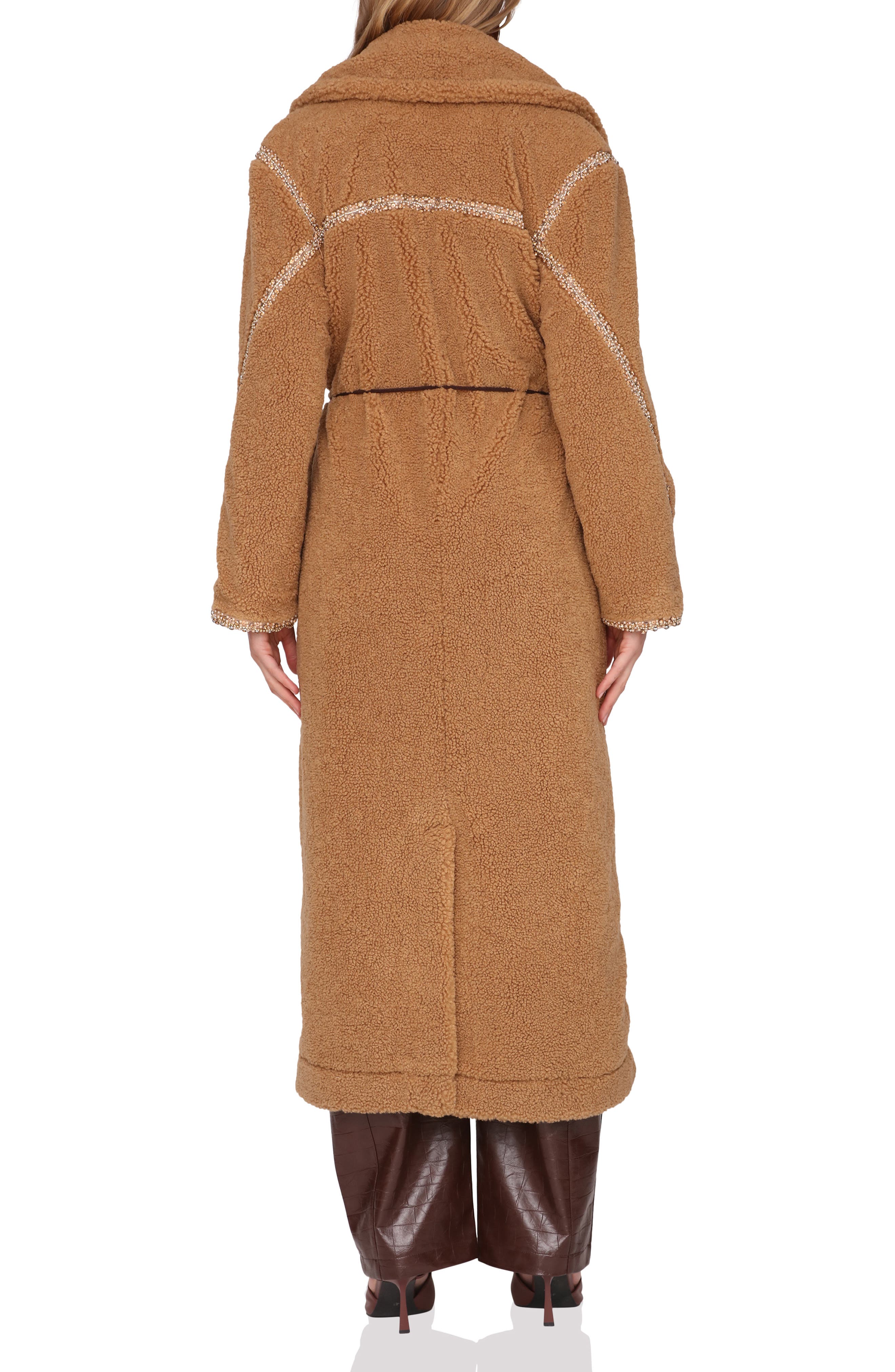 Faux Shearling Long Coat - image 2
