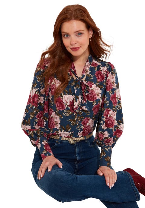 Tie Neck Blouse (Plus)