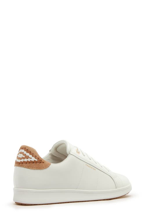 Frankie4 Jackie V Leather Sneaker In White/tan Mix
