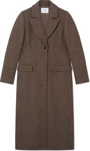 LK Bennett Dakota Check Wool Blend Coat