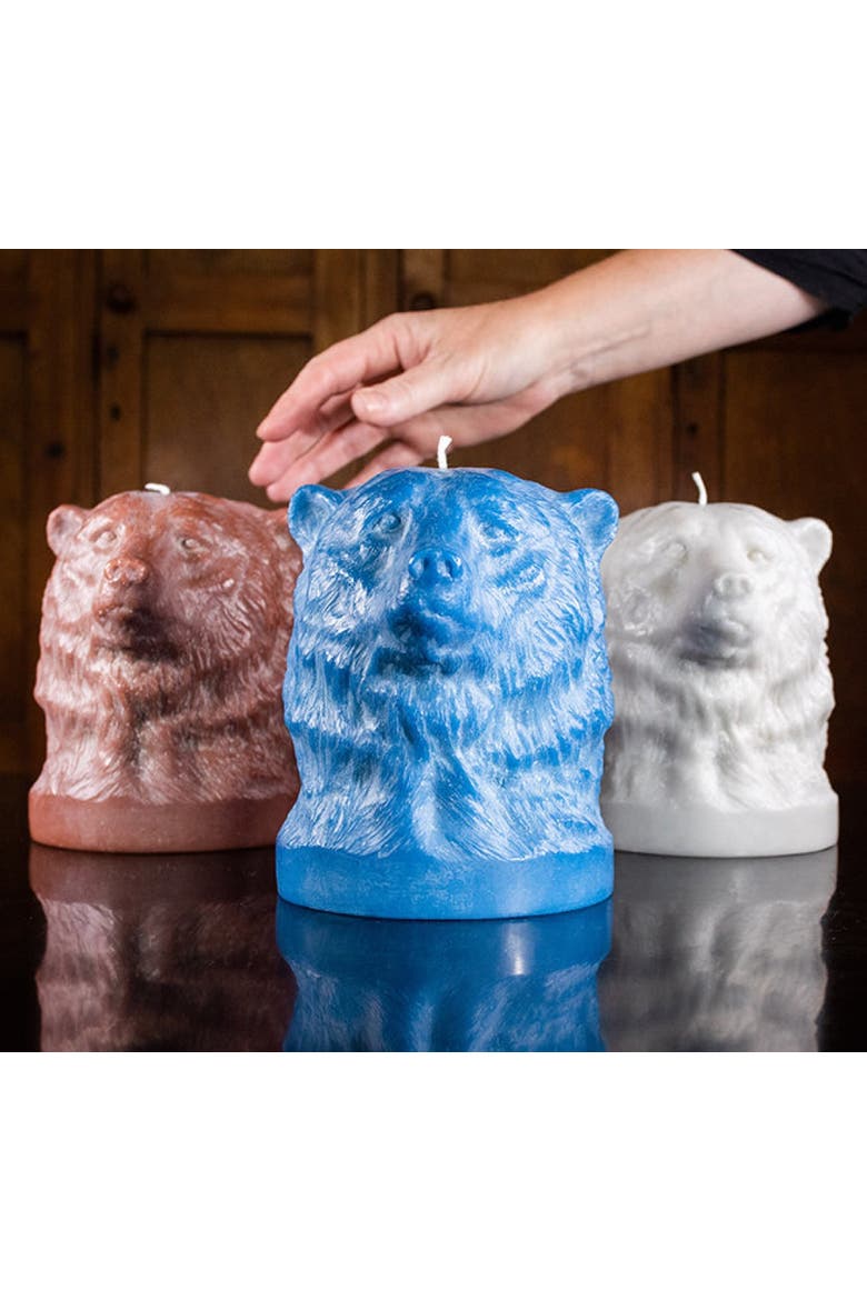Bear Head Candle, Alternate, color, Rose Beige
