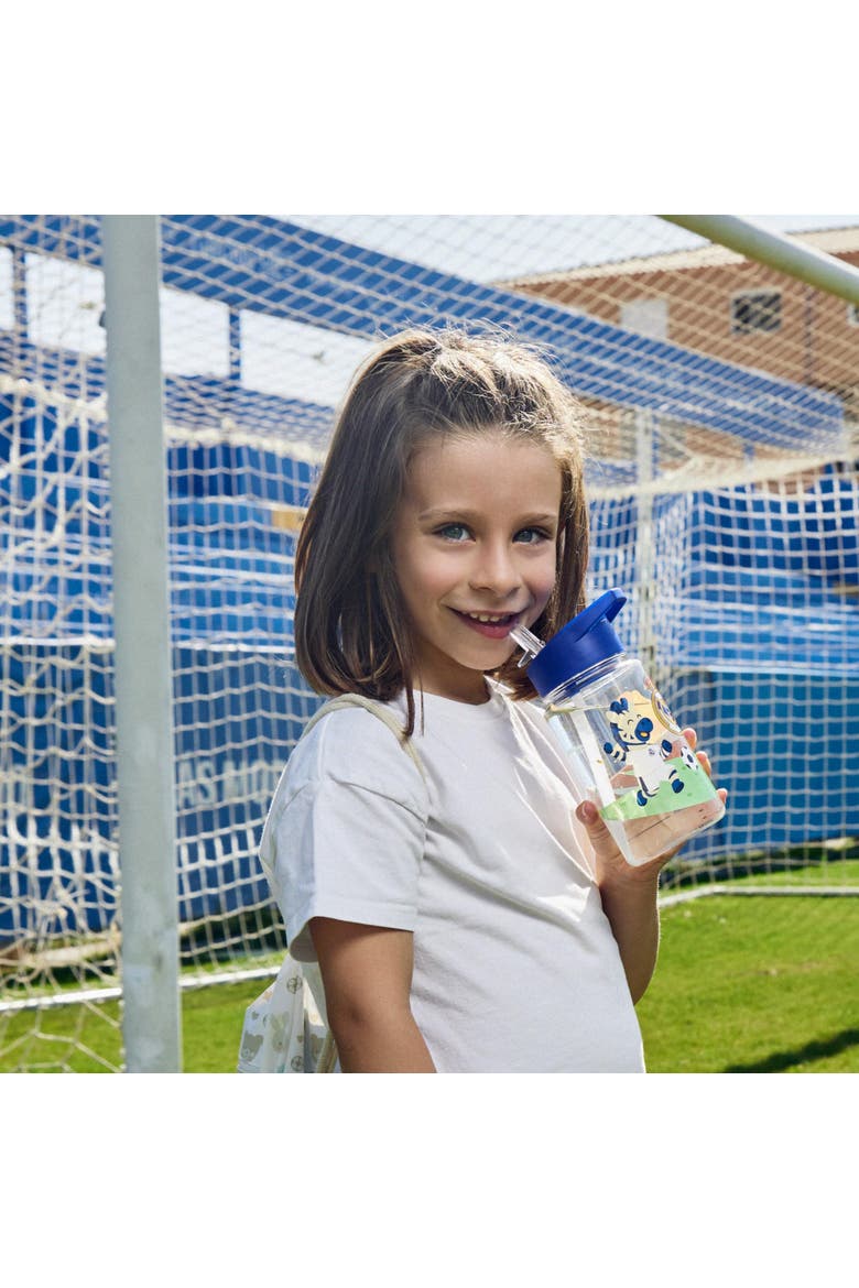 Real Madrid Kiddie Water Bottle for Little Soccer Fans, Alternate, color, Blue Multi