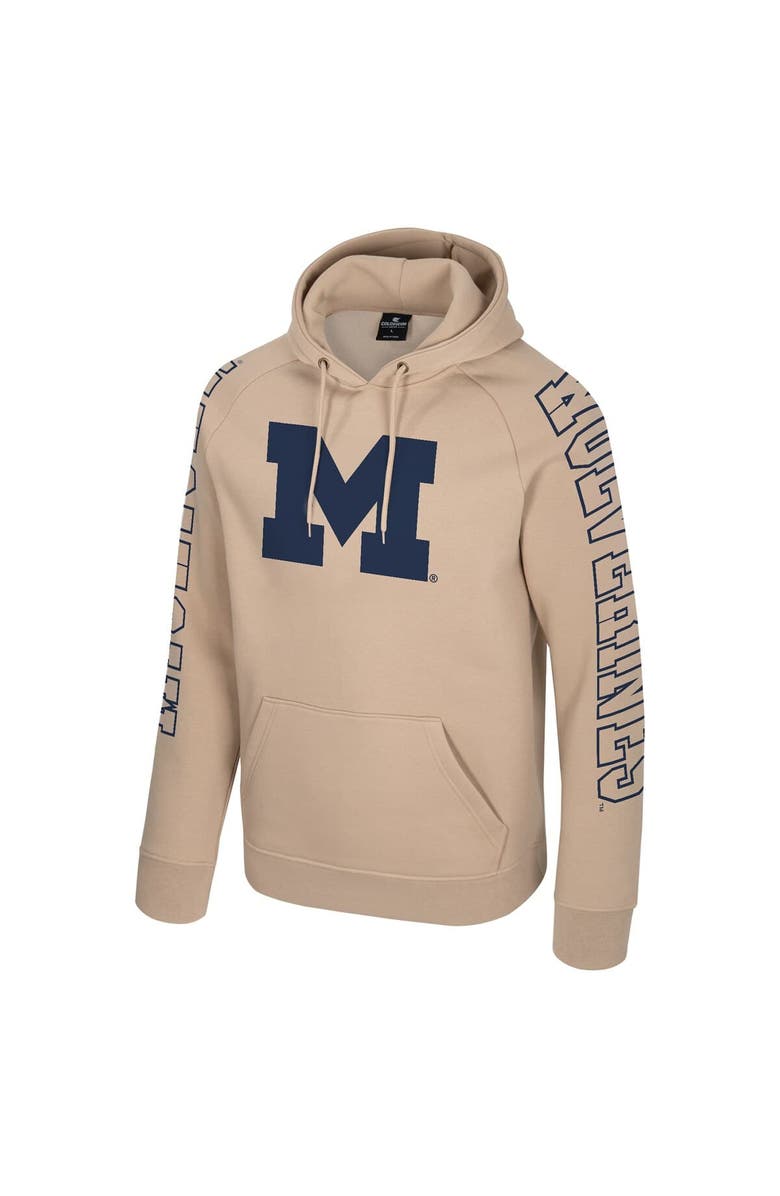 COLOSSEUM Men's Colosseum Tan Michigan Wolverines Big Break Raglan Hoodie, Alternate, color, Tan