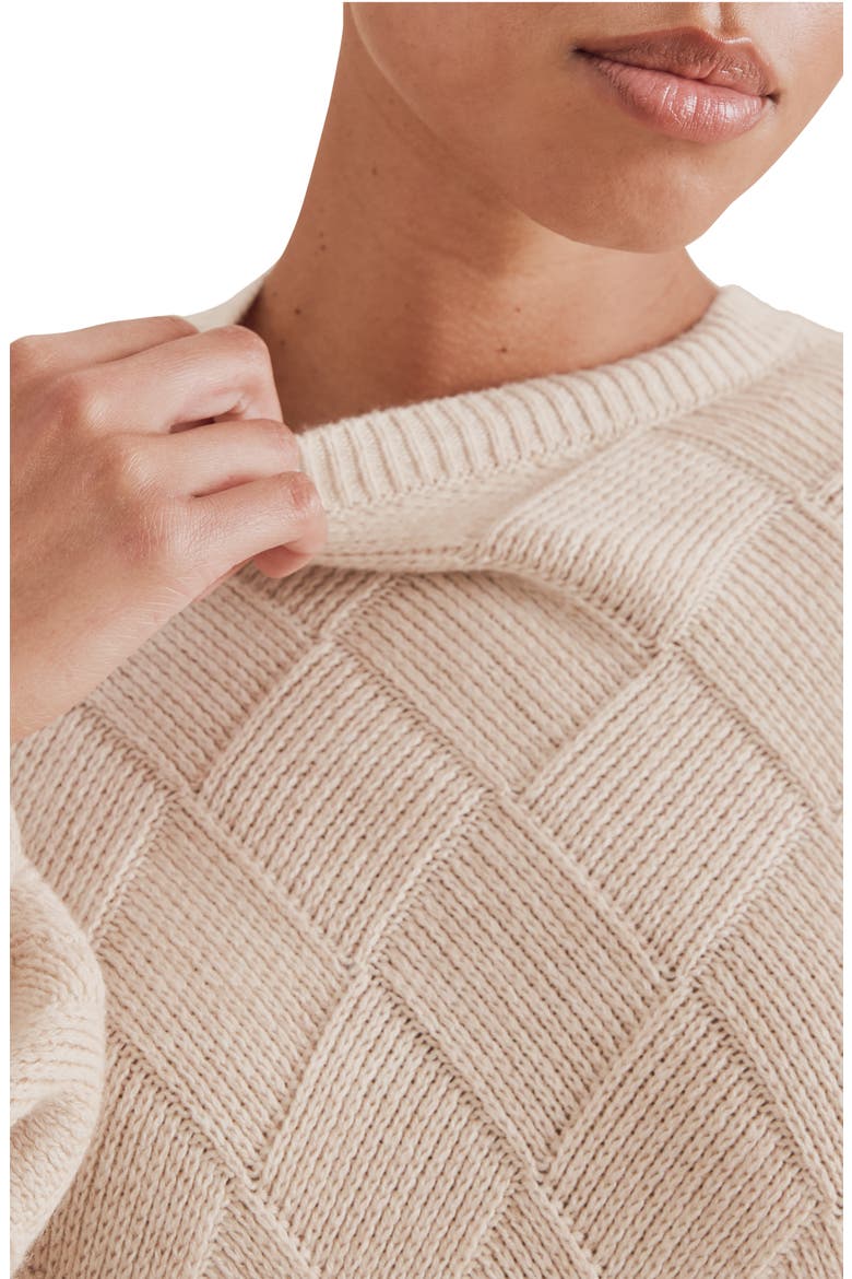 Solstice Sweater, Alternate, color, WHEAT BEIGE HEATHER