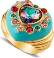 July Child Gemini Baby Heart Ring