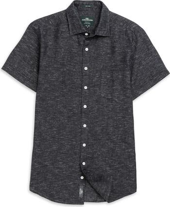 Palm Beach Sports Fit Short Sleeve Linen Button-Up Shirt