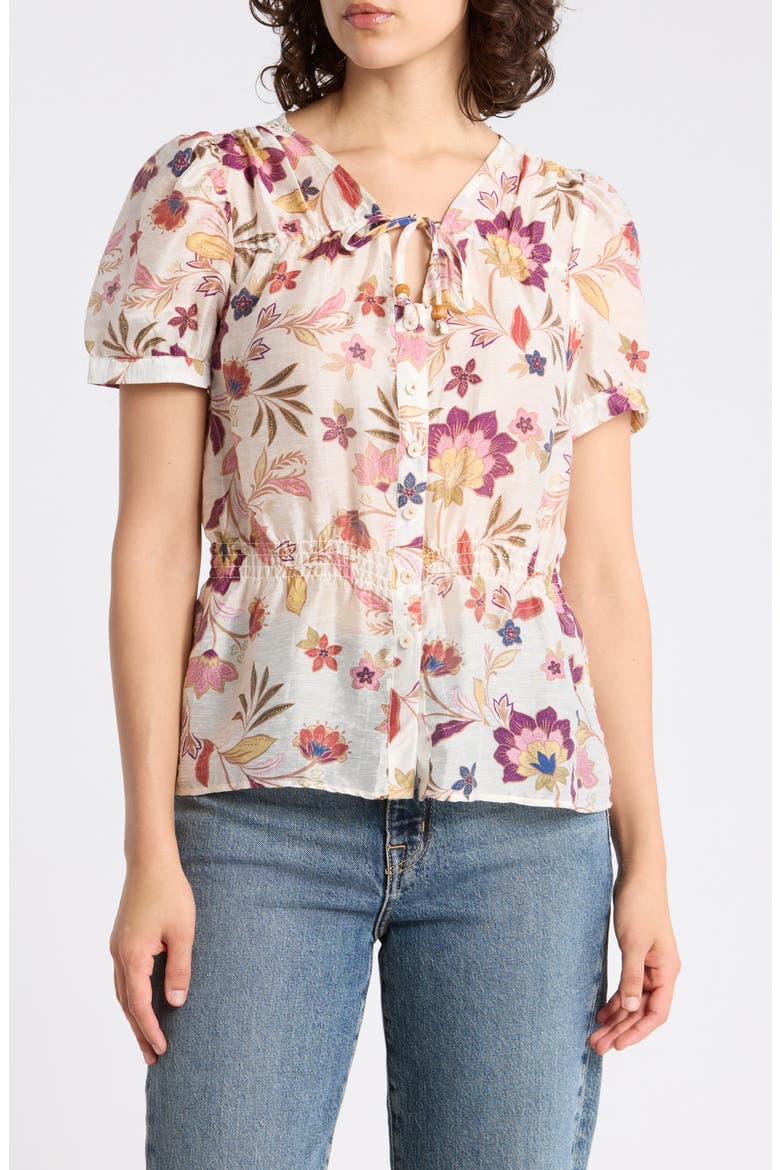 Puff Sleeve Top, Main, color, NEW IVORY