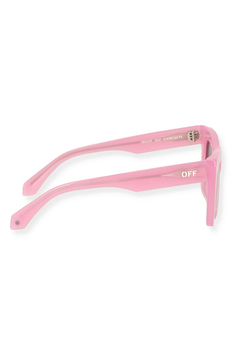 Off-White Selma 51mm Square Sunglasses, Alternate, color, Pink Dark Grey