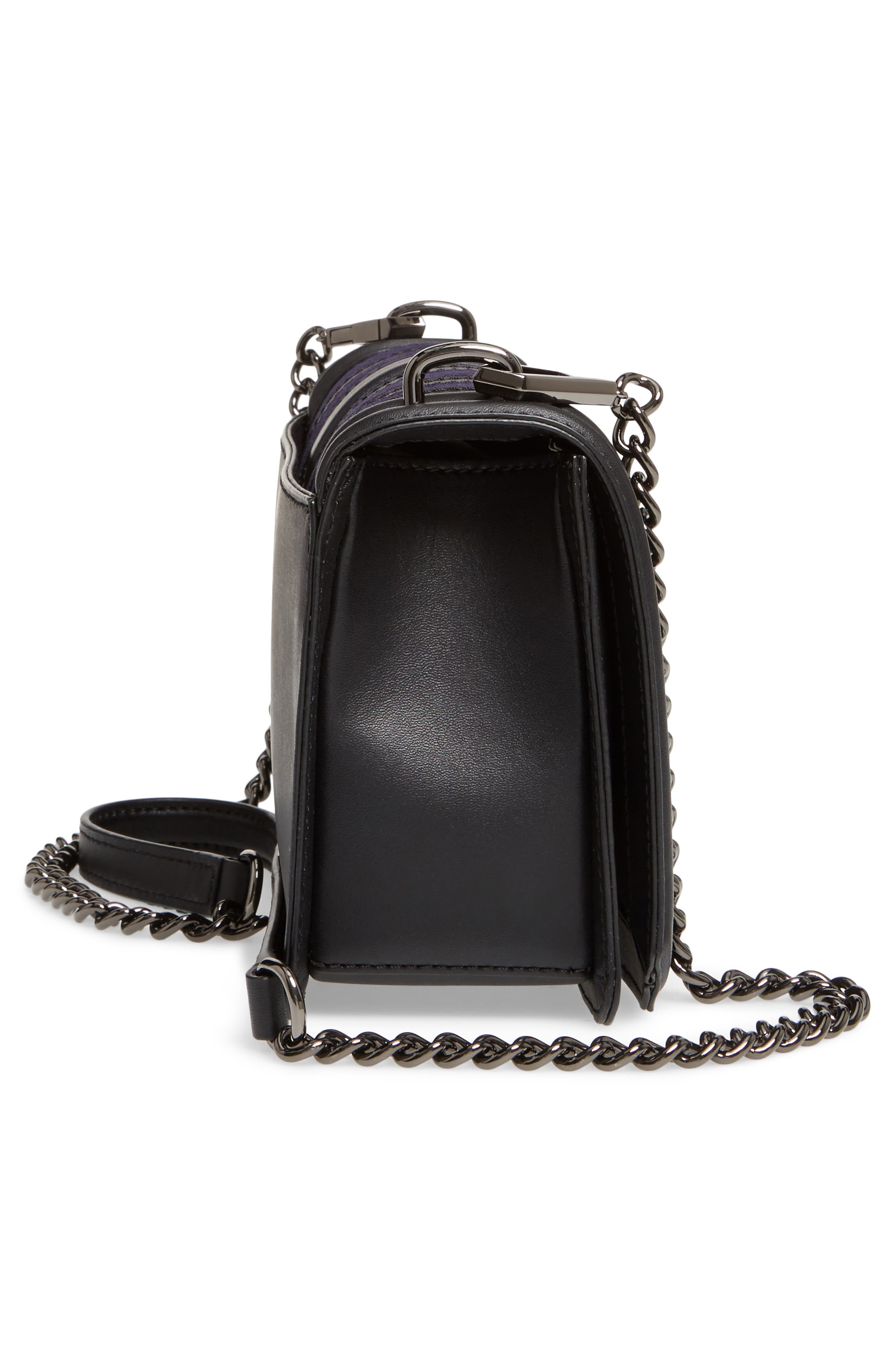 Rebecca Minkoff Love Stripe Quilted Crossbody Bag, Alternate, color, 