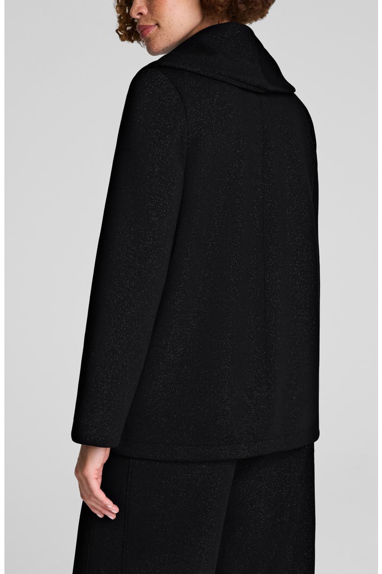AirEssentials Shimmer Wrap Cardigan, Alternate, color, VERY BLACK GUNMETAL