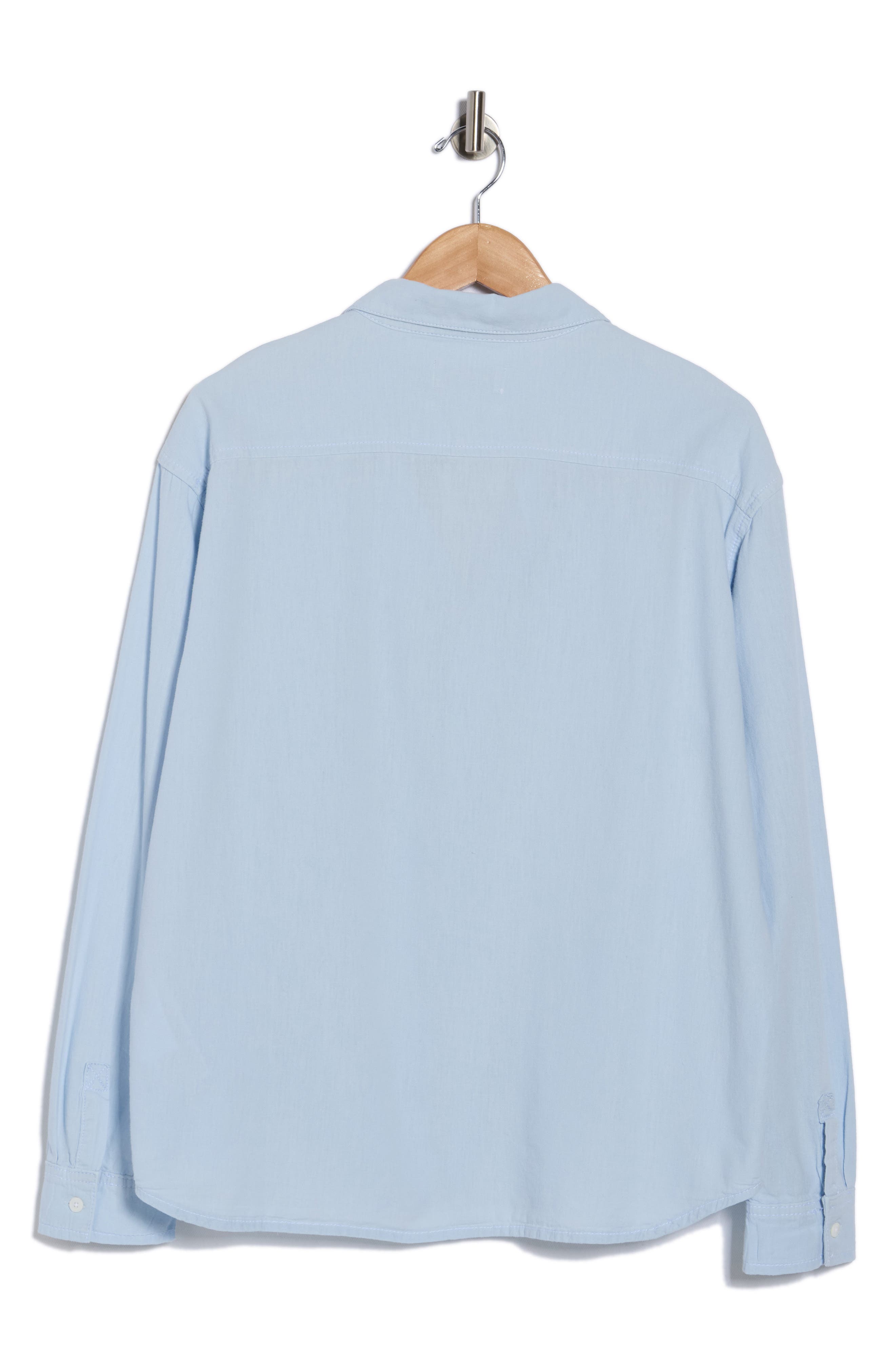Cotton & Linen Chambray Button-Up Shirt - image 2
