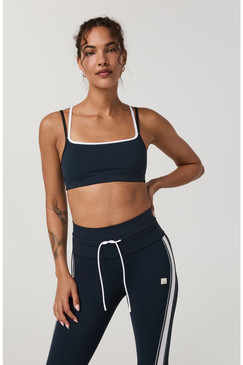 Daily Layered Square Neck Sports Bra, Alternate, color, INK