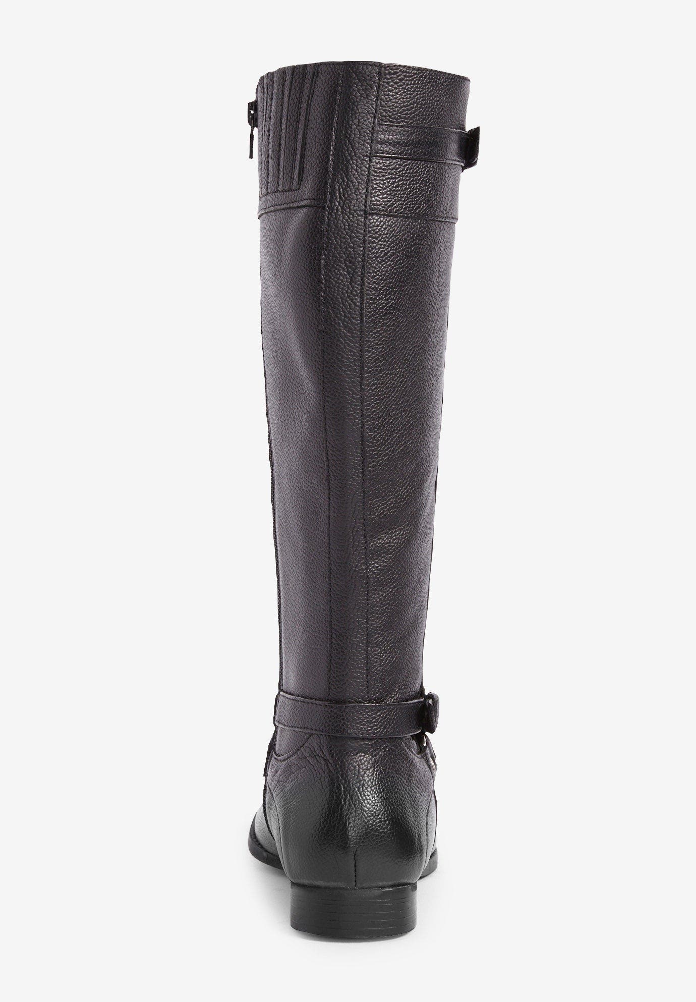 Comfortview The Janis Tall Wide Calf Leather Boot, Alternate, color, Black