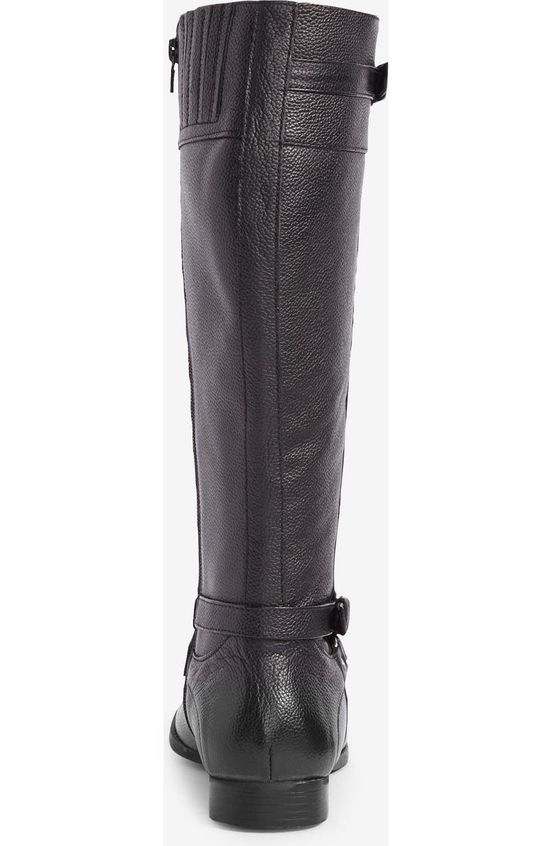 Comfortview The Janis Tall Wide Calf Leather Boot, Alternate, color, Black