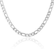 Lucky Brand Men's Figaro Chain Necklace, Silver-Tone 22'' Links