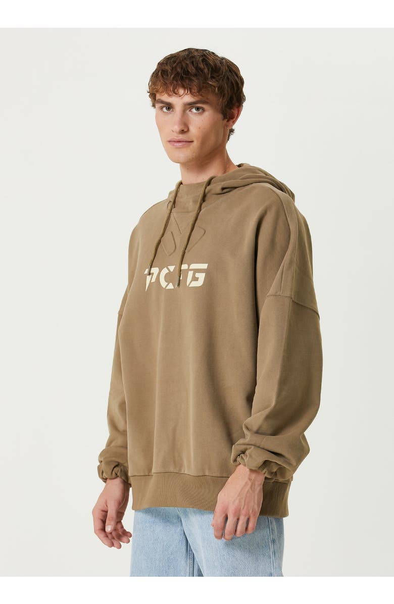 PCFG Cotton Oversized Hoodie, Alternate, color, Brown
