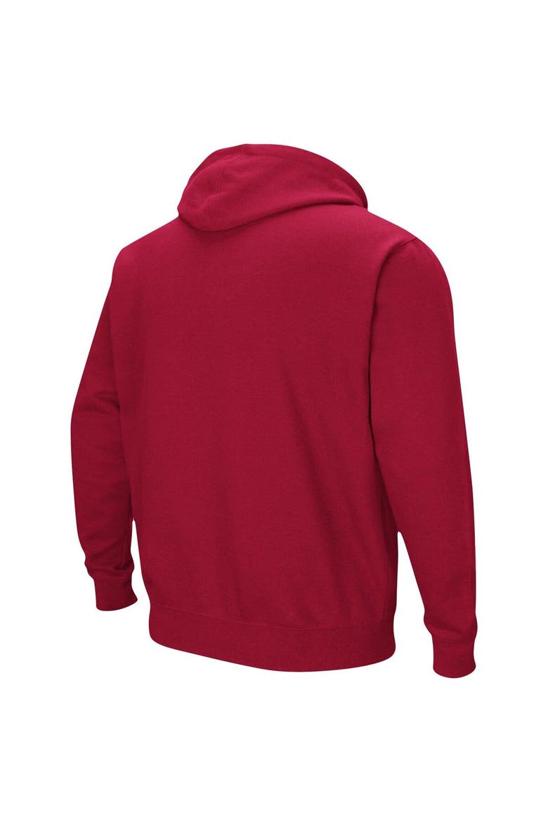 Men's Colosseum Crimson Alabama Crimson Tide Arch & Logo 3.0 Pullover Hoodie, Alternate, color, Crimson