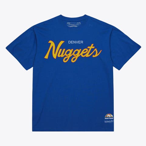 Men's Mitchell & Ness Royal Denver Nuggets Vintage Wordmark T-Shirt