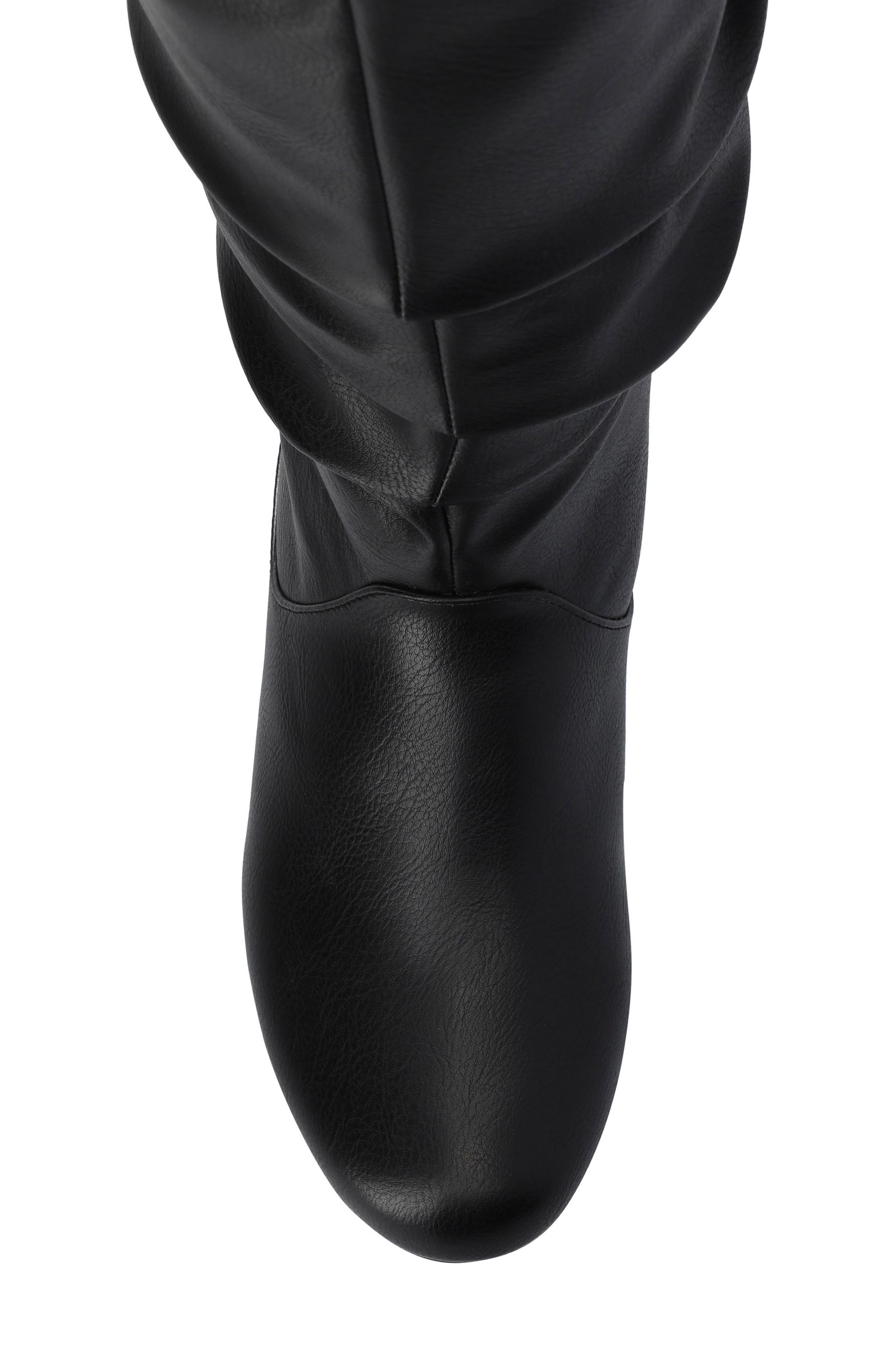 Journee Collection JOURNEE Jayne Ruched Tall Boot, Alternate, color, Black