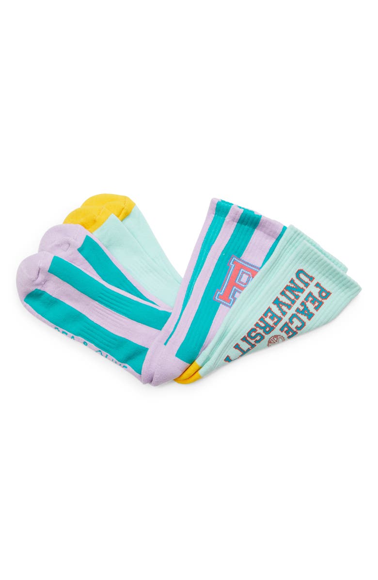 PEA N OLIVE P Varsity Crew Socks, Alternate, color, 