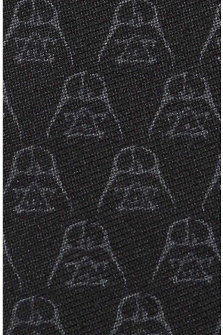 Black Darth Vader Silk Skinny Tie, Alternate, color, BLACK