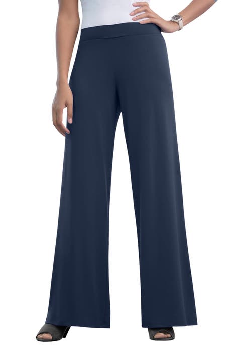 Stretch Knit Wide Leg Pant (Plus Available)