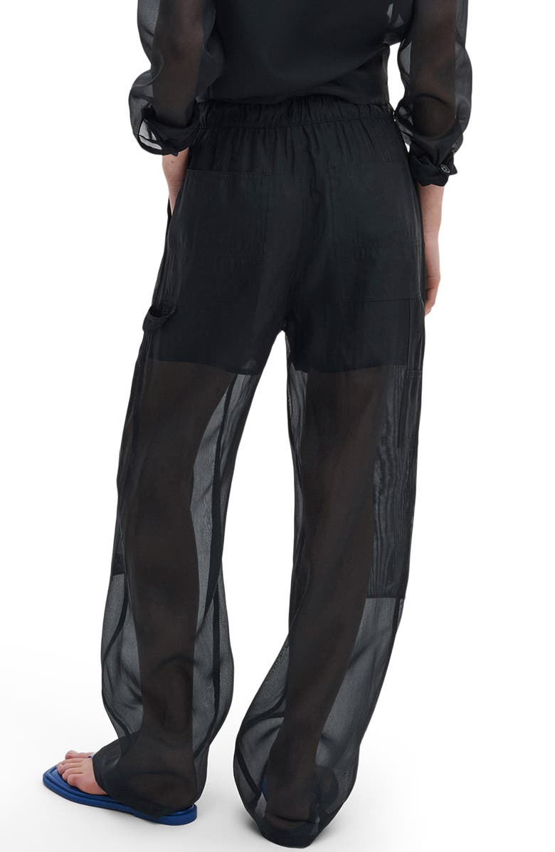 rag & bone Atlas Organza Utility Pants, Alternate, color, Black