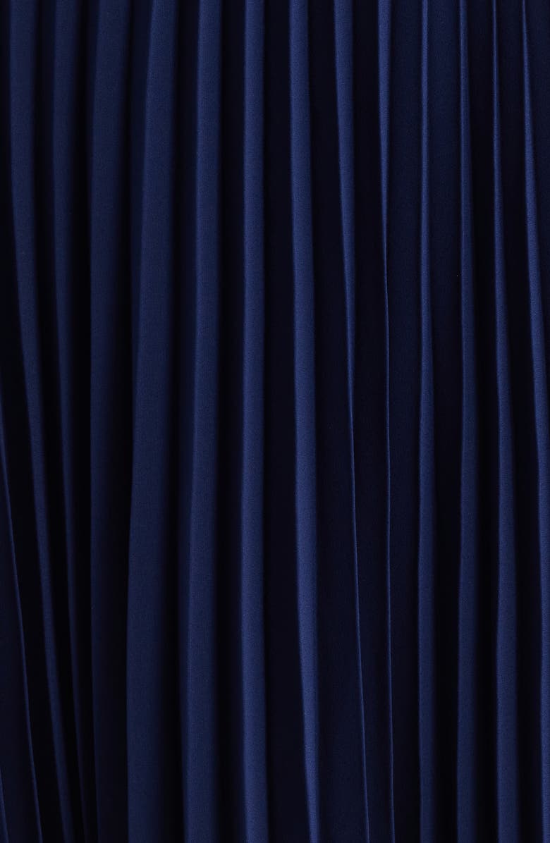 Anne Klein Belted Pleated Midi Skirt, Alternate, color, Distant Mountain