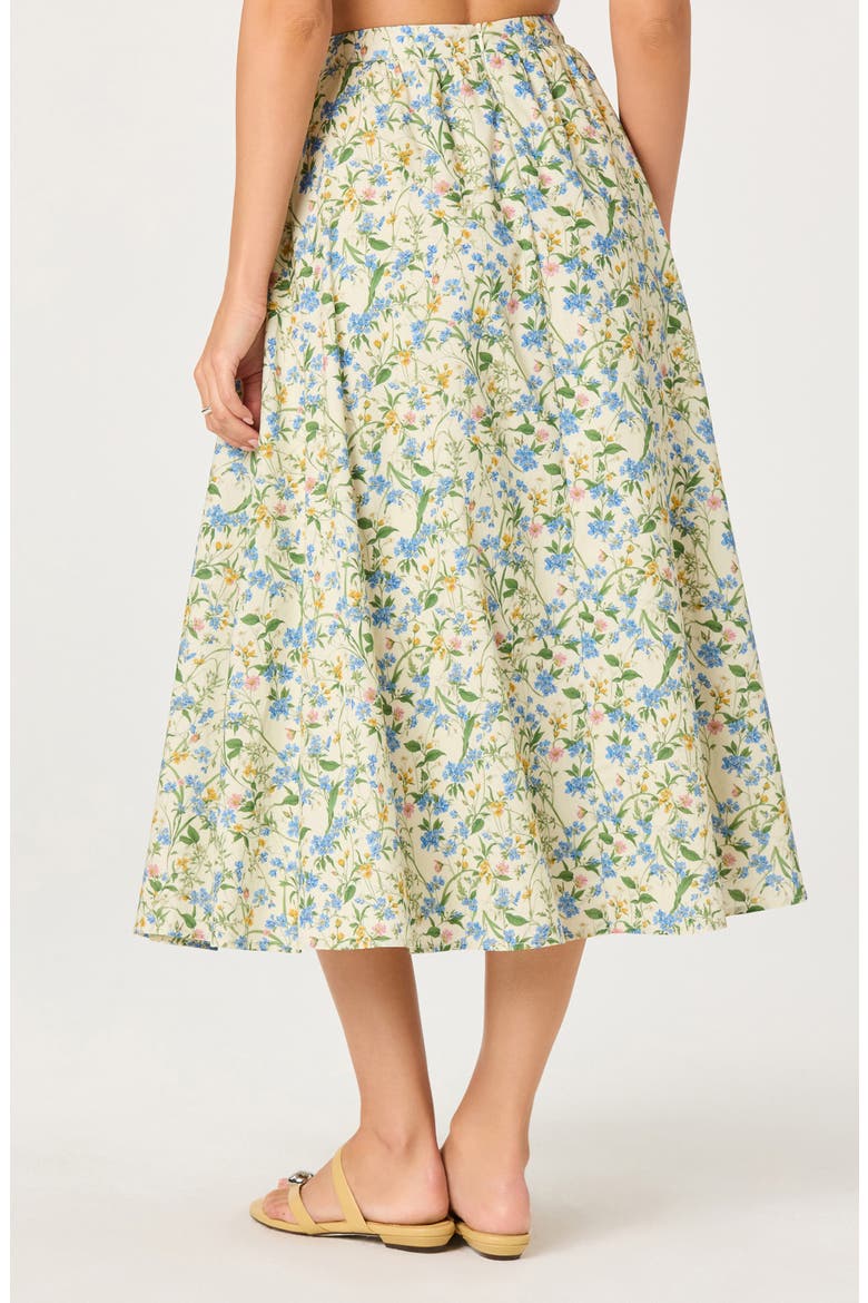 Wylda Floral Print Maxi Skirt, Alternate, color, BLUE GREEN MULTI FLORAL