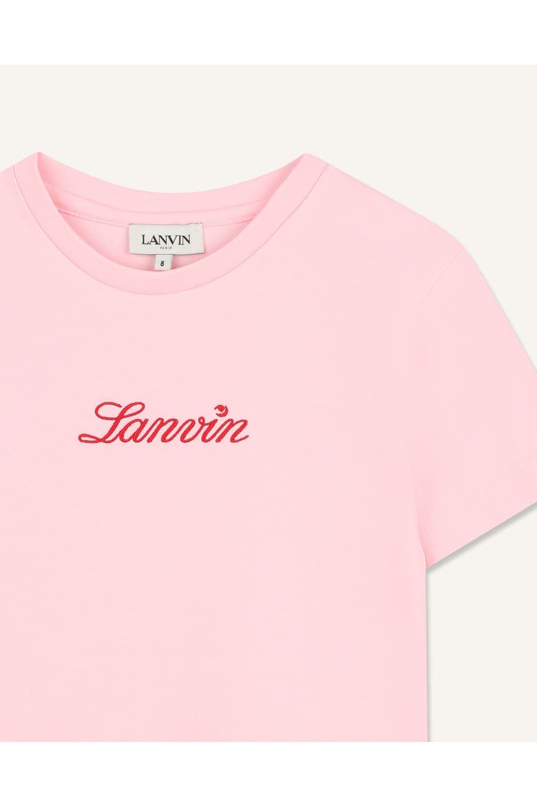 Kids Logo Cotton T-Shirt, Alternate, color, Pink