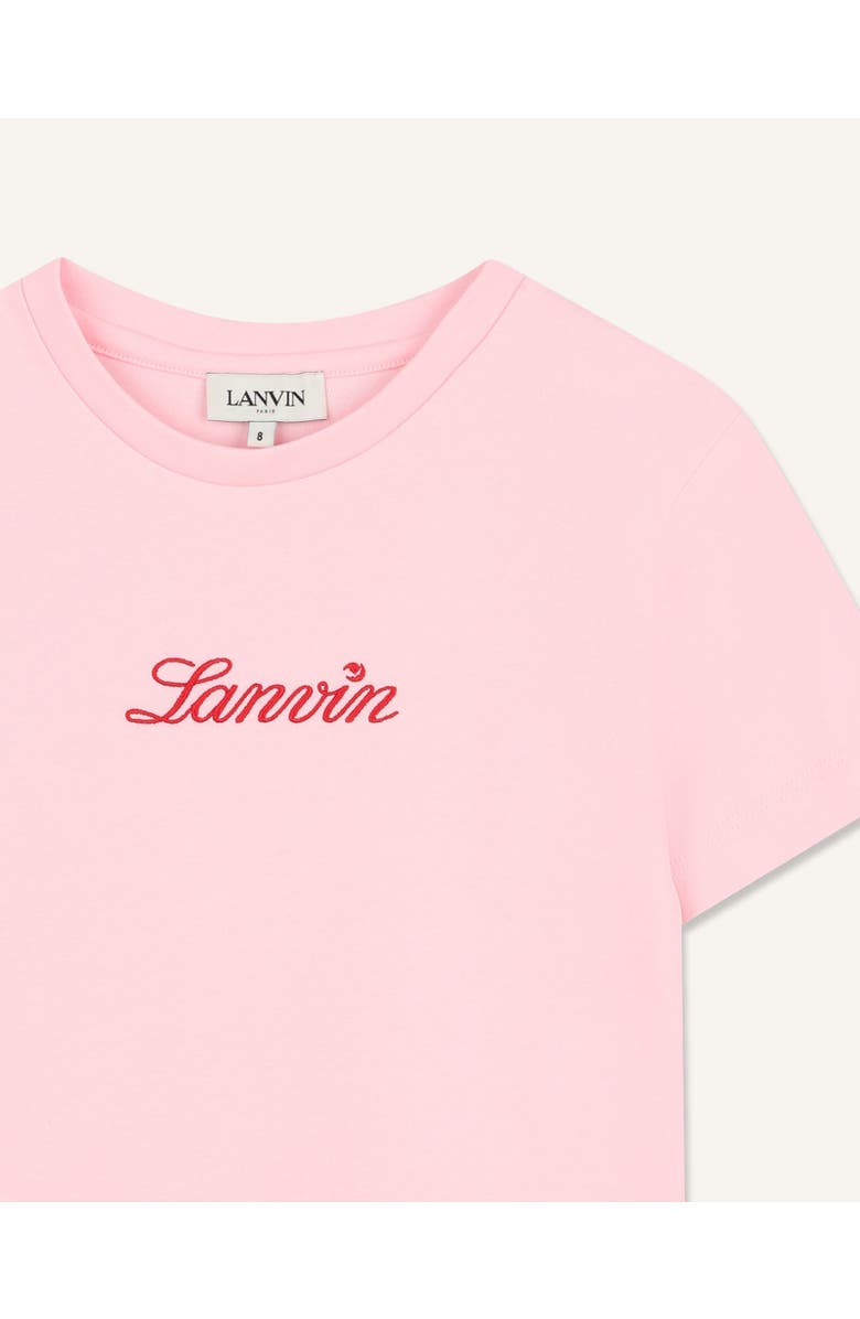 Lanvin Kids Logo Cotton T-Shirt, Alternate, color, Pink