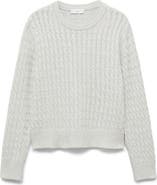 MANGO TEEN Cable Cotton Blend Sweater