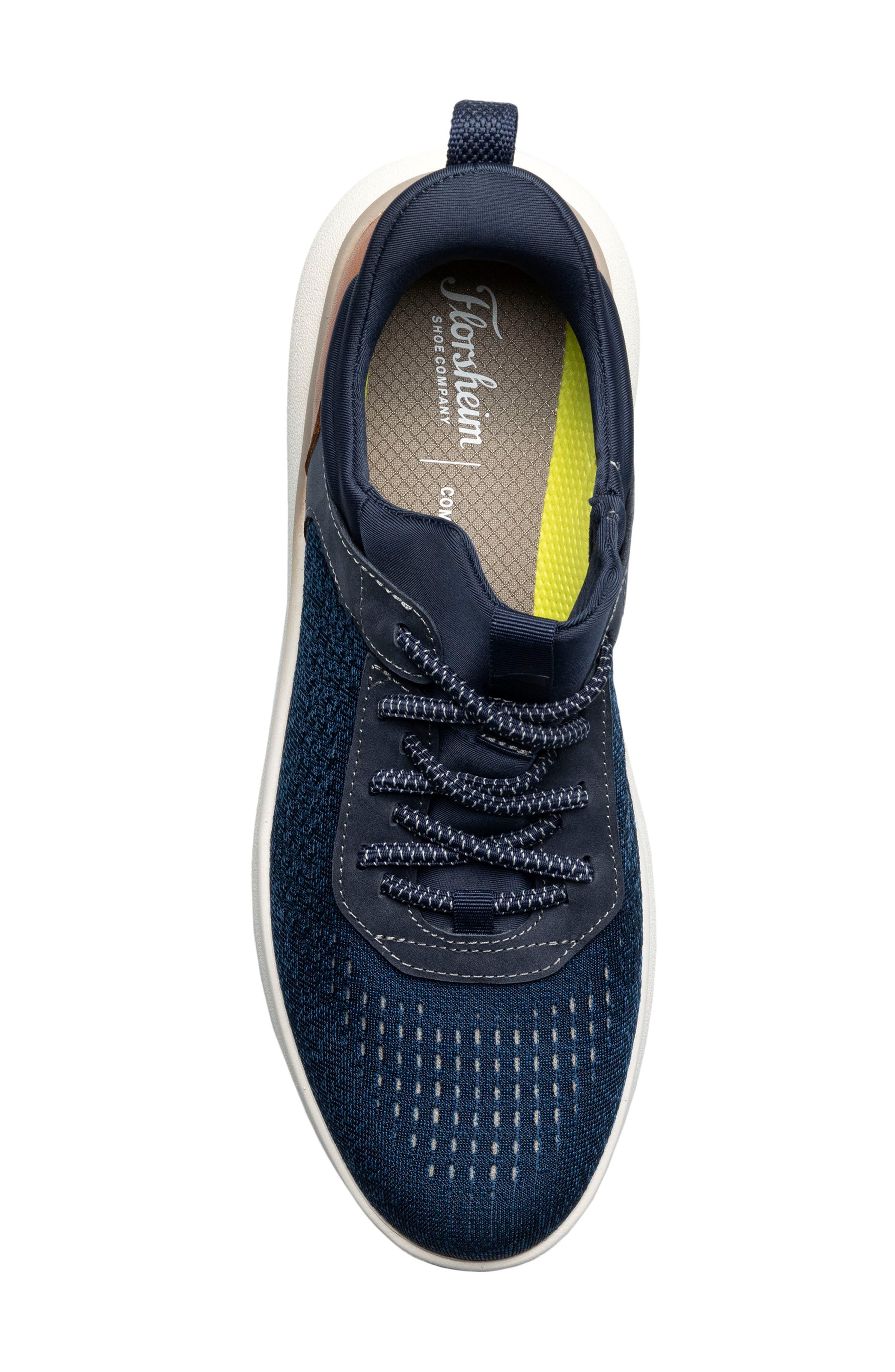 Fleet Knit Elastic Sneaker, Alternate, color, NAVY