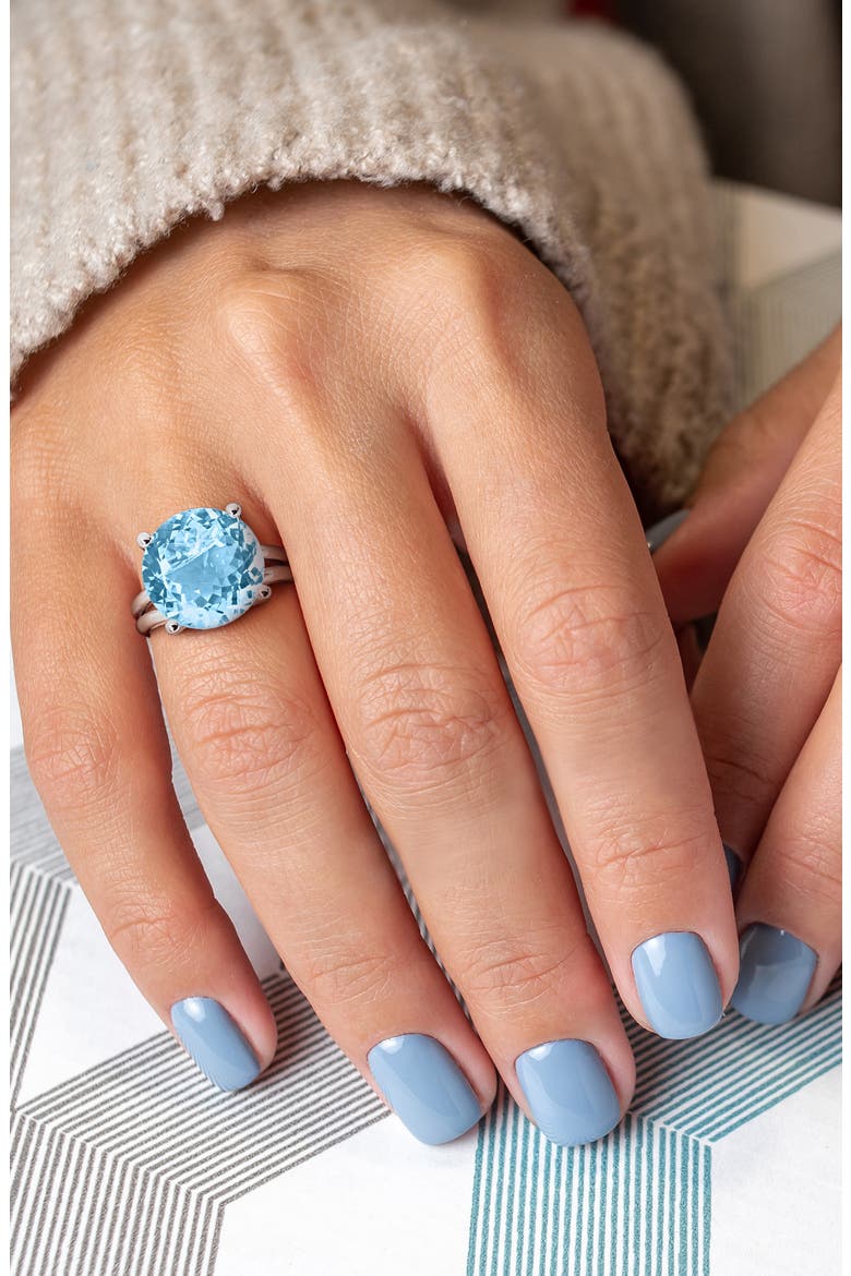 Sky Blue Topaz Solitaire Ring, Alternate, color, BLUE